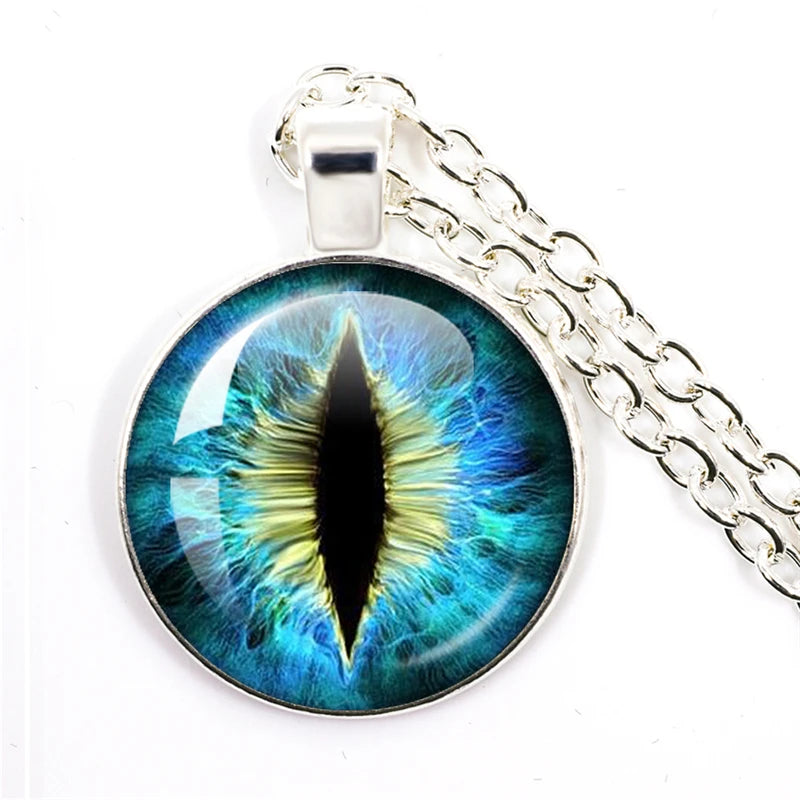 Colored Evil Eye Necklace Beautiful Eye 25mm Glass