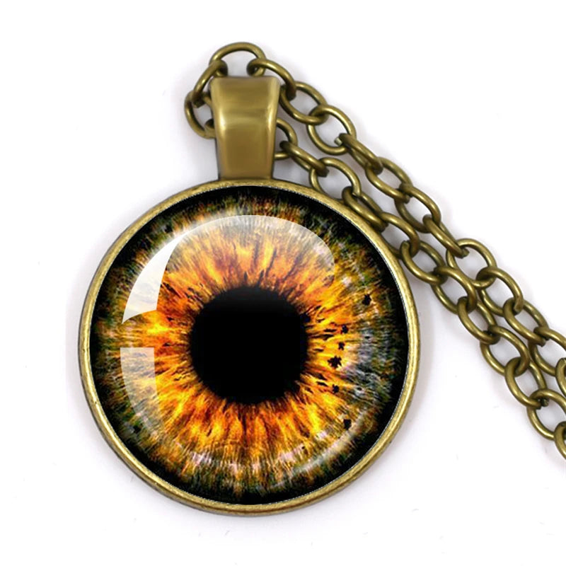 Colored Evil Eye Necklace Beautiful Eye 25mm Glass