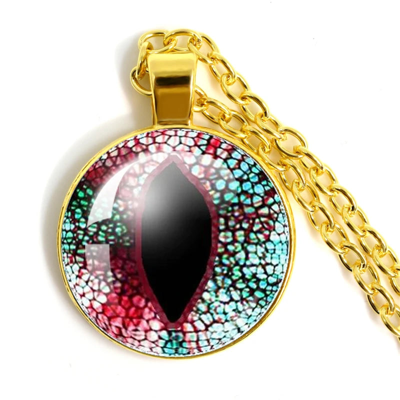 Colored Evil Eye Necklace Beautiful Eye 25mm Glass