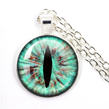 Colored Evil Eye Necklace Beautiful Eye 25mm Glass
