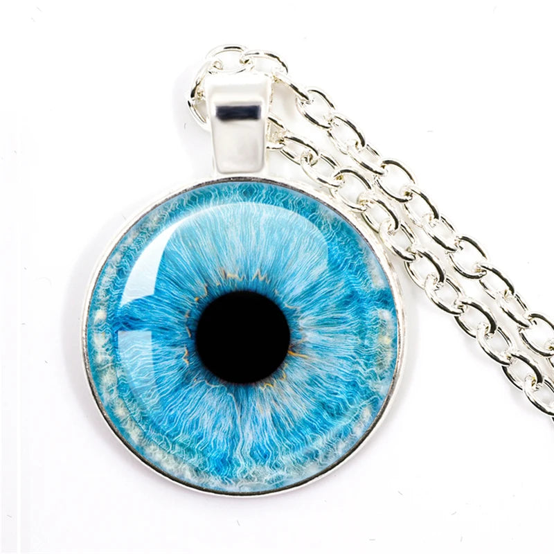 Colored Evil Eye Necklace Beautiful Eye 25mm Glass