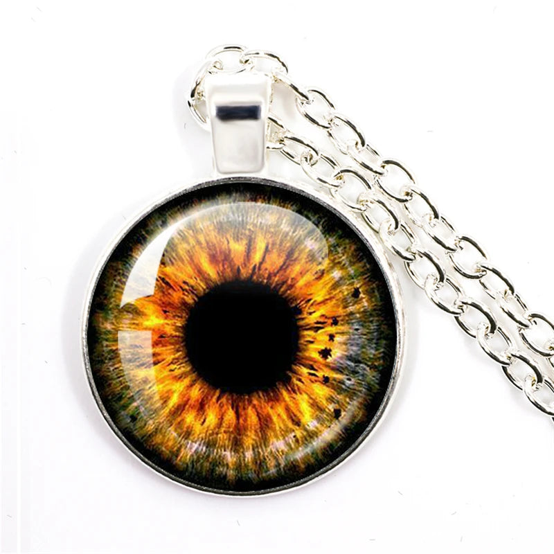 Colored Evil Eye Necklace Beautiful Eye 25mm Glass