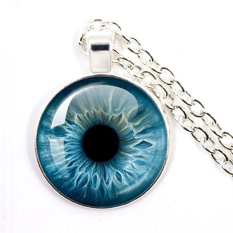 Colored Evil Eye Necklace Beautiful Eye 25mm Glass
