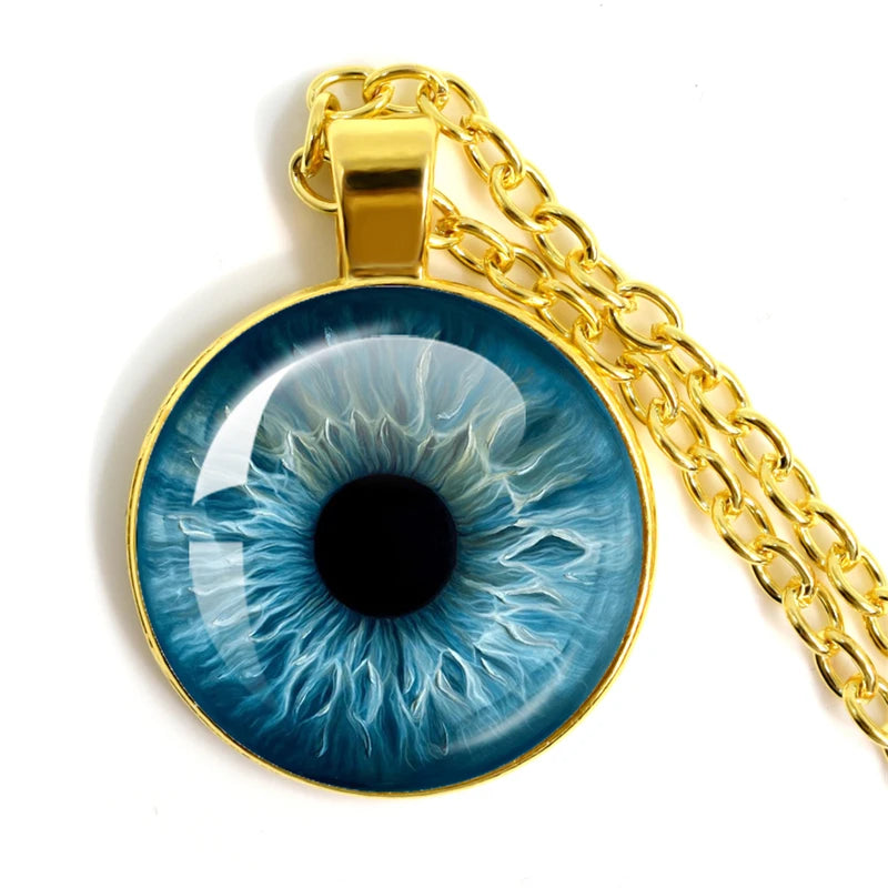 Colored Evil Eye Necklace Beautiful Eye 25mm Glass