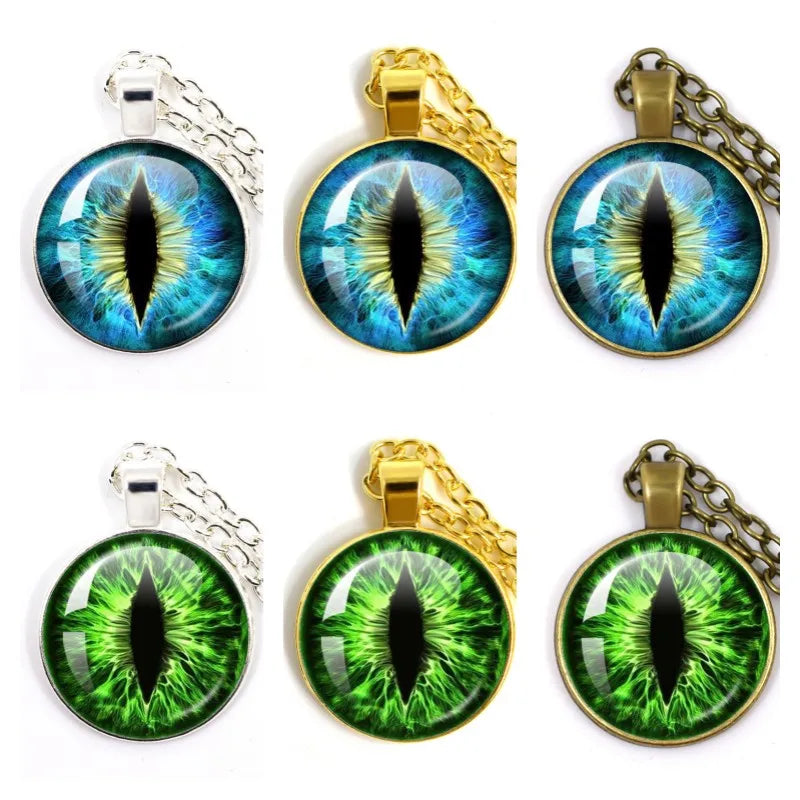 Colored Evil Eye Necklace Beautiful Eye 25mm Glass