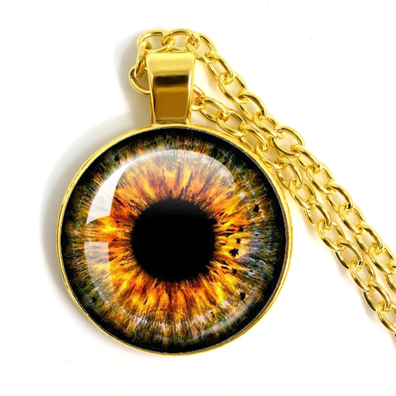 Colored Evil Eye Necklace Beautiful Eye 25mm Glass