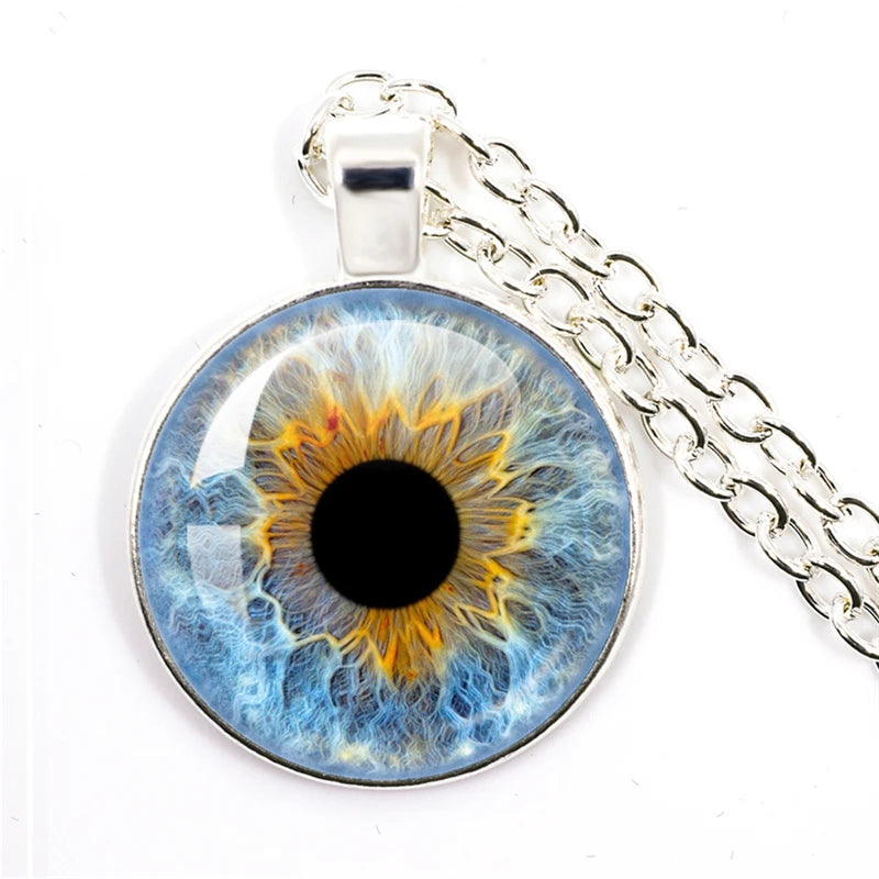 Colored Evil Eye Necklace Beautiful Eye 25mm Glass