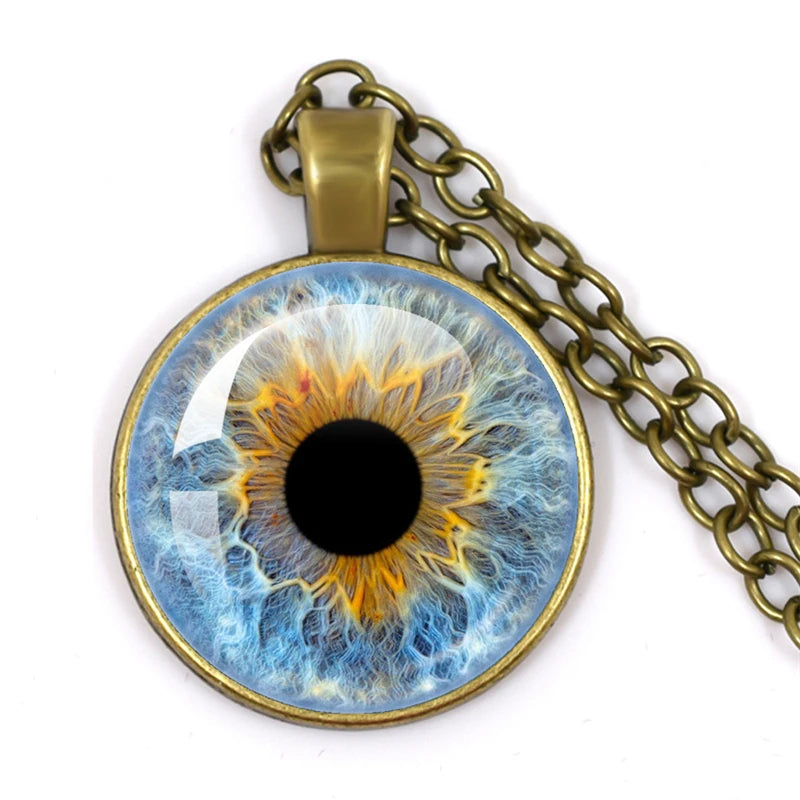 Colored Evil Eye Necklace Beautiful Eye 25mm Glass