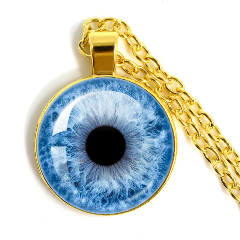 Colored Evil Eye Necklace Beautiful Eye 25mm Glass