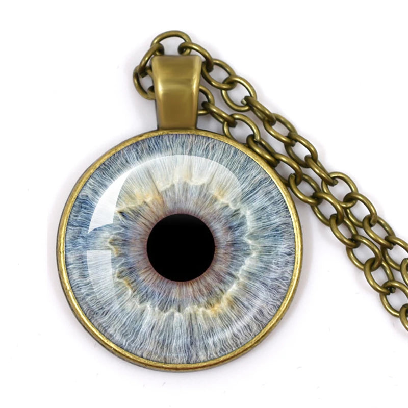 Colored Evil Eye Necklace Beautiful Eye 25mm Glass