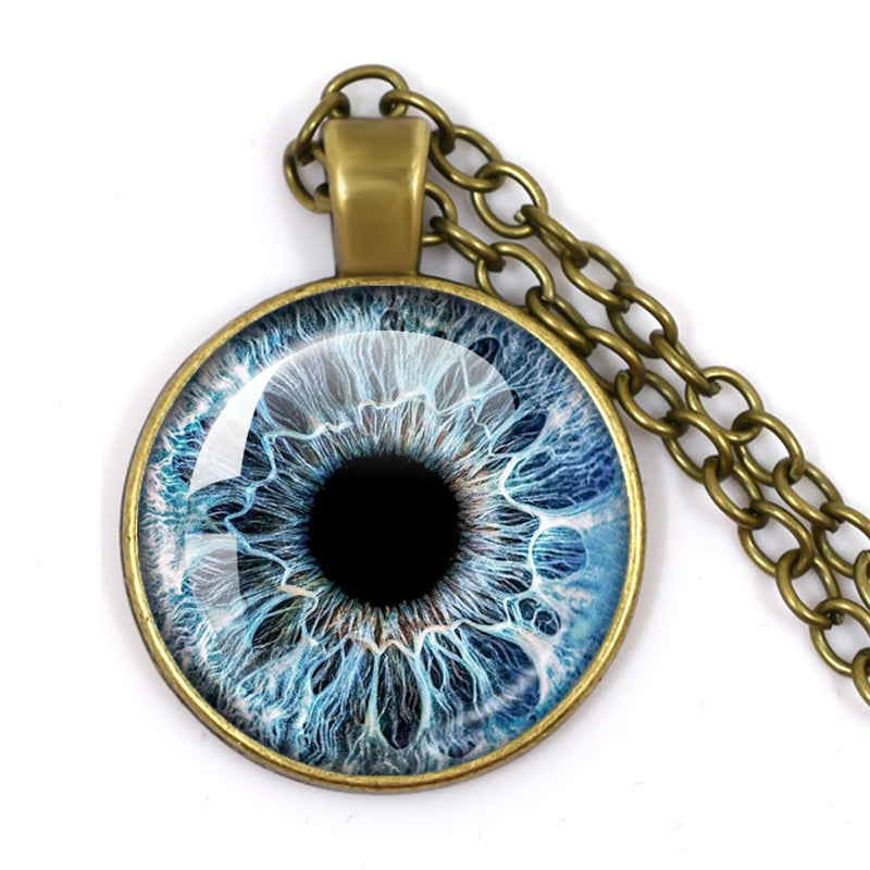 Colored Evil Eye Necklace Beautiful Eye 25mm Glass