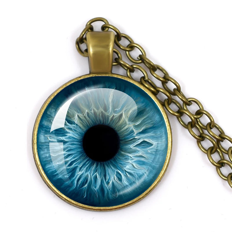 Colored Evil Eye Necklace Beautiful Eye 25mm Glass